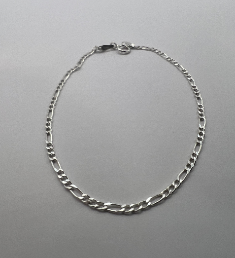 Pulso Unisex de Plata .925 Eslabones 3X1 4mm 4.2gr 17.5cm