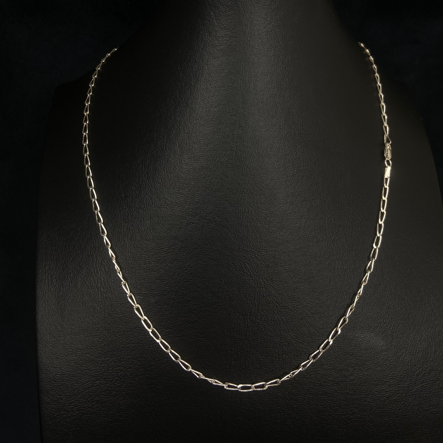 Cadena Unisex Tejido Eslabones 2mm 5.3gr Plata .925 50cm