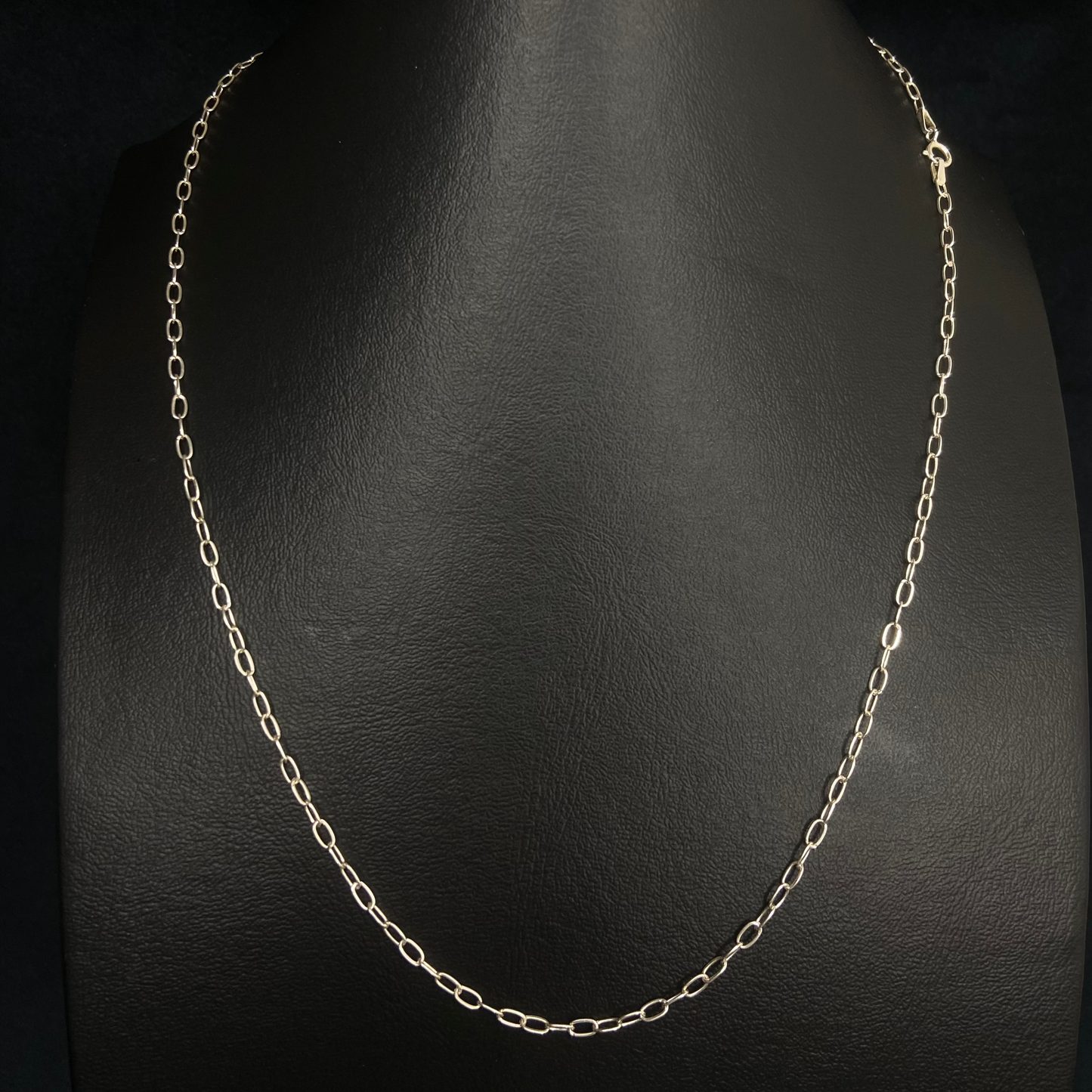 Cadena Unisex Tejido Eslabón 2mm 3.1gr Plata .925 55cm