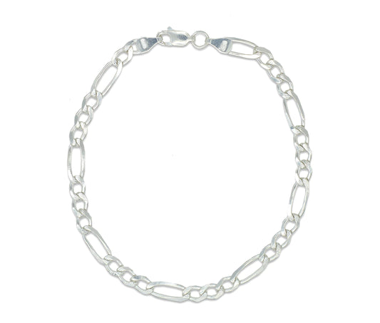 Pulso Unisex de Plata .925 Eslabones 3X1 5mm 8.4gr 18cm