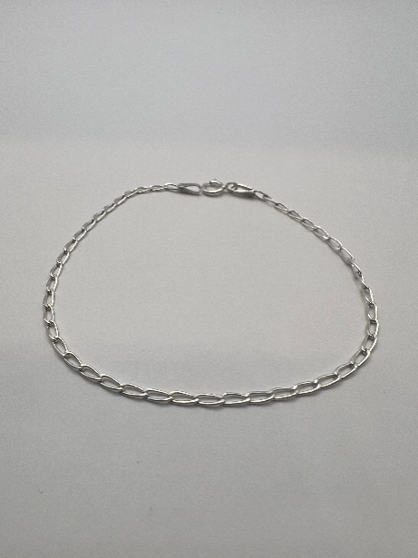 Pulso Unisex de Plata .925 Eslabones 3mm 3.4gr 18cm