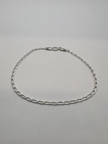 Pulso Unisex de Plata .925 Eslabones 3mm 3.4gr 18cm