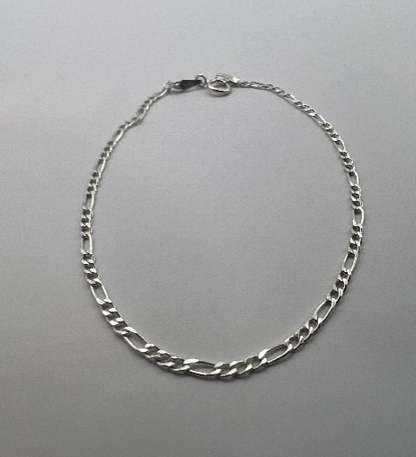 Pulso Unisex de Plata .925 Eslabones 3X1  4mm 4.2gr 17.5cm