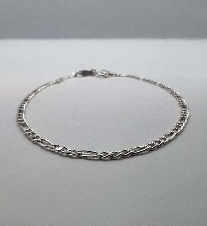 Pulso Unisex de Plata .925 Eslabones 3X1  2.5mm 2.4gr 19cm