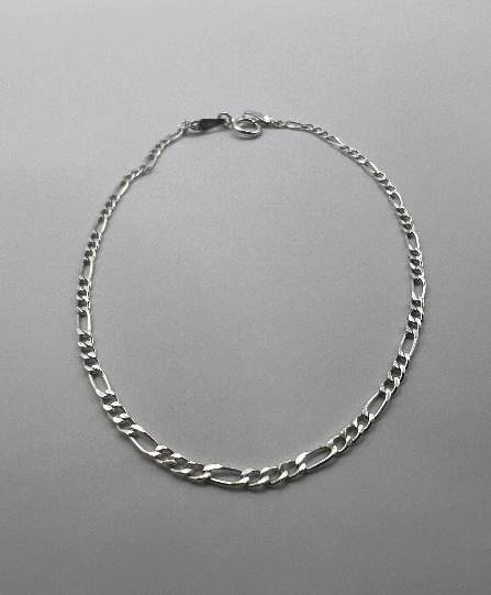 Pulso Unisex de Plata .925 Eslabones 3X1  2.5mm 2.4gr 19cm