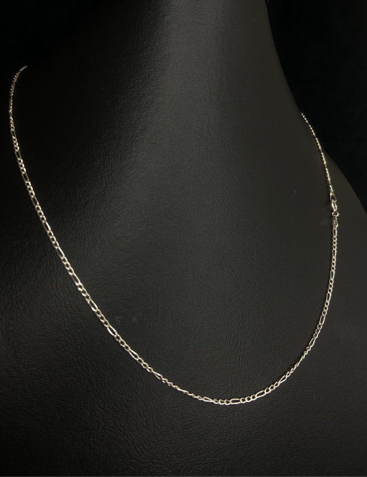 Cadena Unisex Tejido Cartier 1mm 3gr Plata .925 50cm