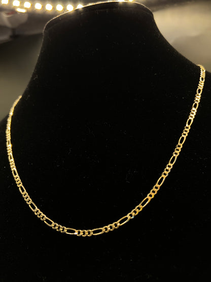 Cadena Unisex Tejido Cartier 3mm 4.5g Oro Amarillo 14k 40cm